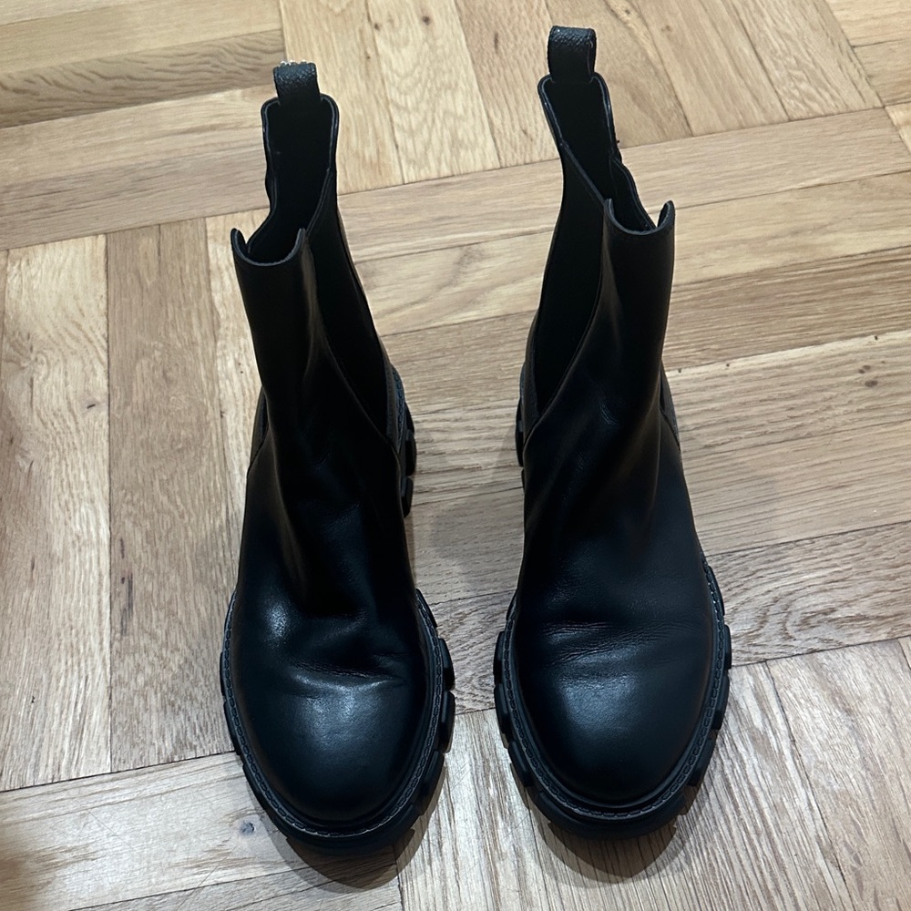 Black Leather Ankle Michael Kors Boots